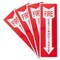 4 Pack Aluminum Fire Extinguisher Signs Stickers for Office, Retail, Restaurants (3.9 x 11.75 In)